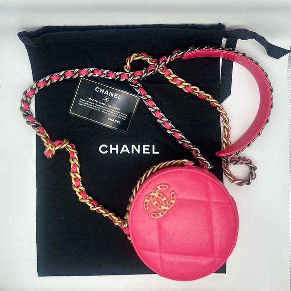 CHANEL PINK ROUND 19 - Picture 2 of 16